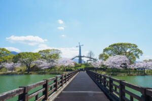 駕与丁公園の桜の写真