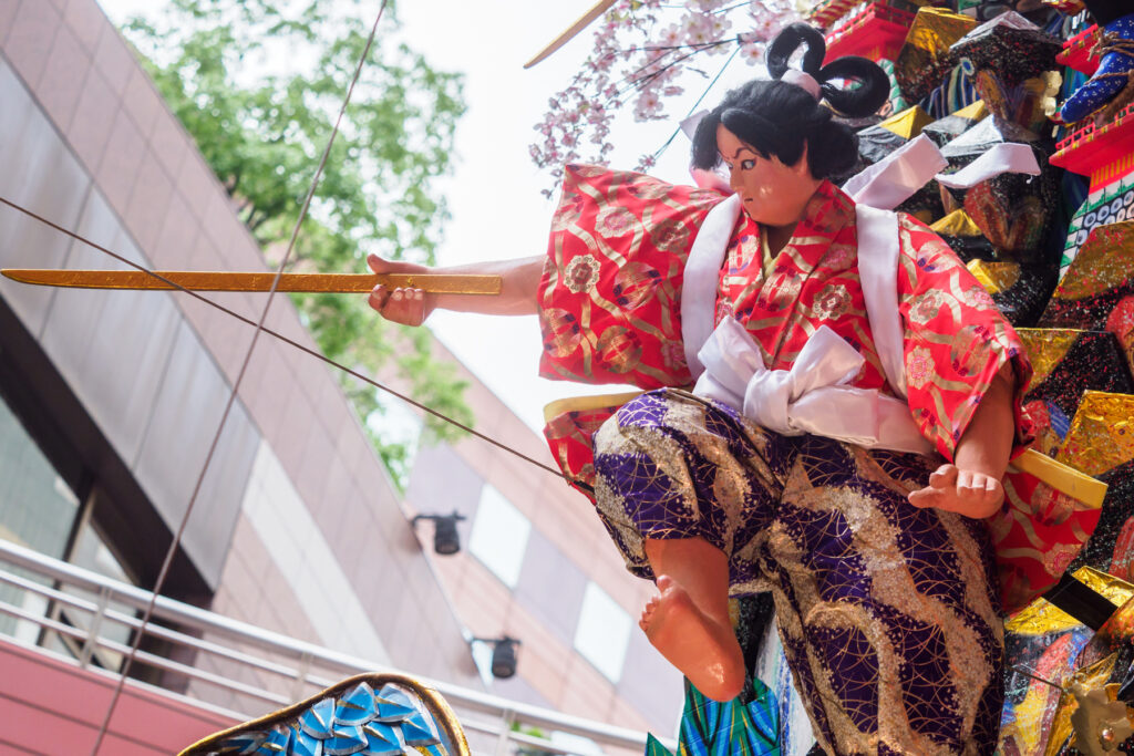 博多祇園山笠・キャナルシティ博多の飾り山笠の写真