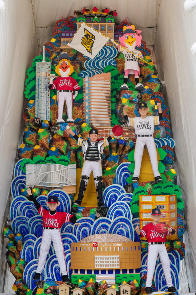 博多祇園山笠・福岡ドームの飾り山笠の写真