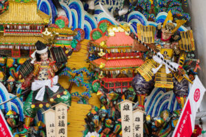 博多祇園山笠・福岡ドームの飾り山笠の写真