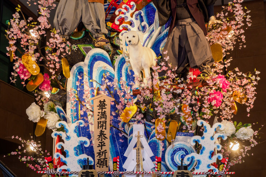 博多祇園山笠・東流の飾り山笠の写真