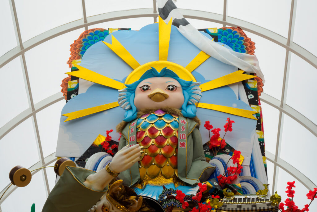 博多祇園山笠・上川端通の飾り山笠の写真