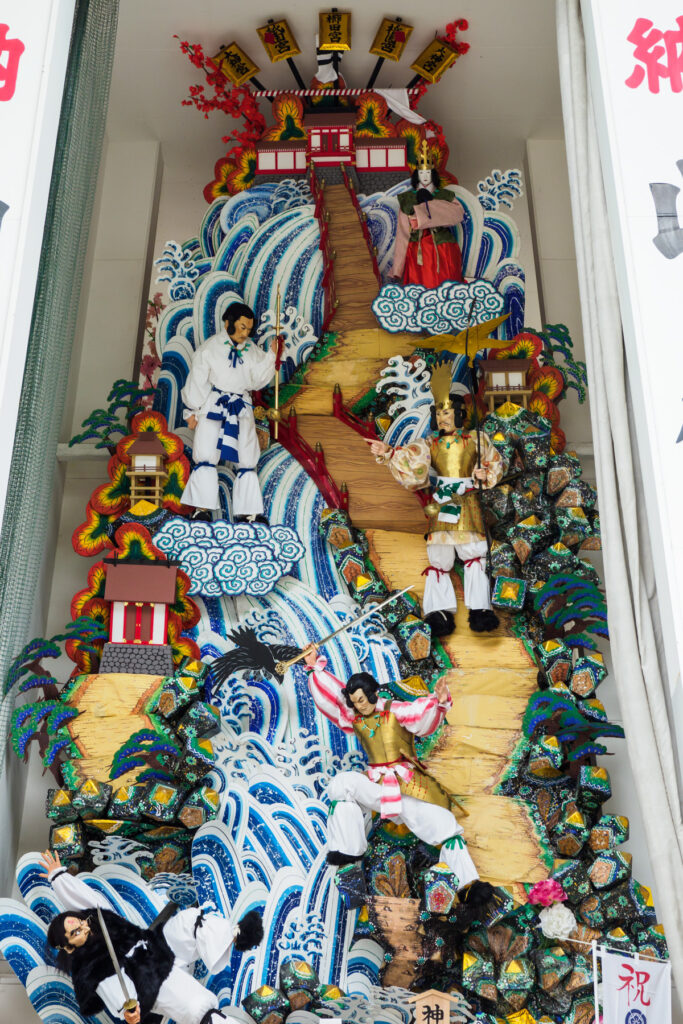 博多祇園山笠・櫛田神社の飾り山笠の写真