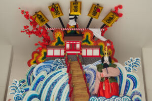 博多祇園山笠・櫛田神社の飾り山笠の写真