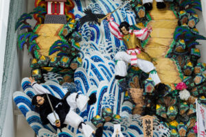 博多祇園山笠・櫛田神社の飾り山笠の写真
