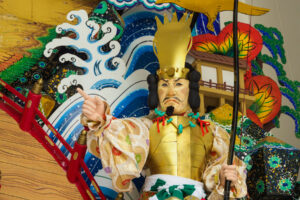 博多祇園山笠・櫛田神社の飾り山笠の写真