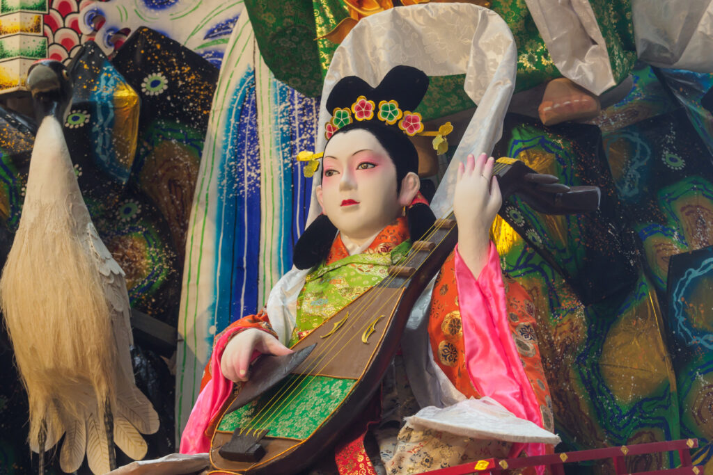 博多祇園山笠・博多リバレインの飾り山笠の写真