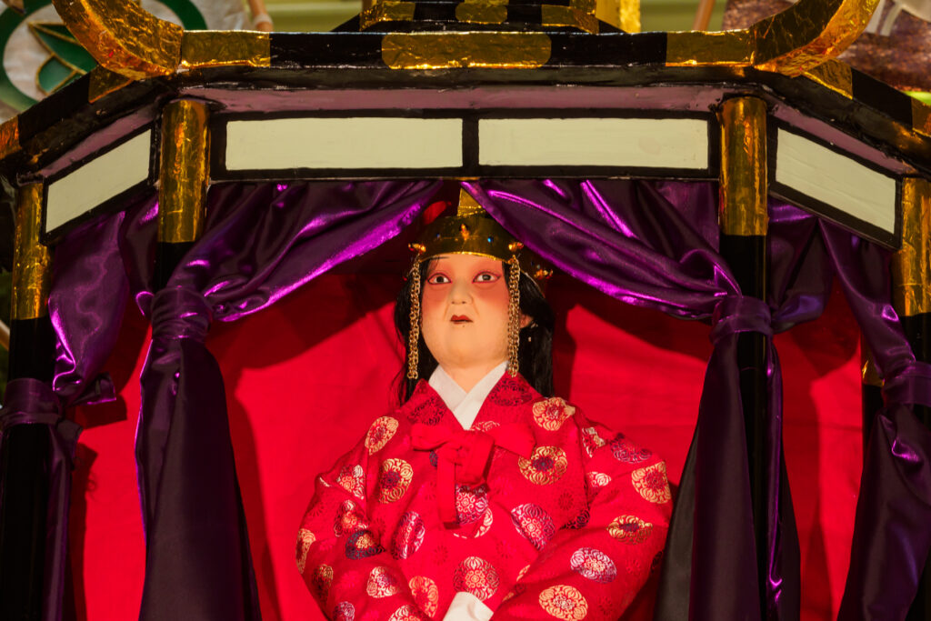 博多祇園山笠・ソラリアの飾り山笠の写真