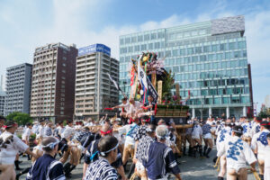 博多祇園山笠・集団山見せ 恵比須流の写真