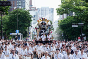 博多祇園山笠・集団山見せ 大黒流の写真