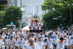 博多祇園山笠・集団山見せ 西流の写真