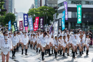 博多祇園山笠・集団山見せ 千代流の写真