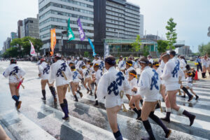博多祇園山笠・集団山見せ 千代流の写真
