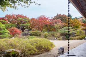 筥崎宮花庭園の紅葉の写真