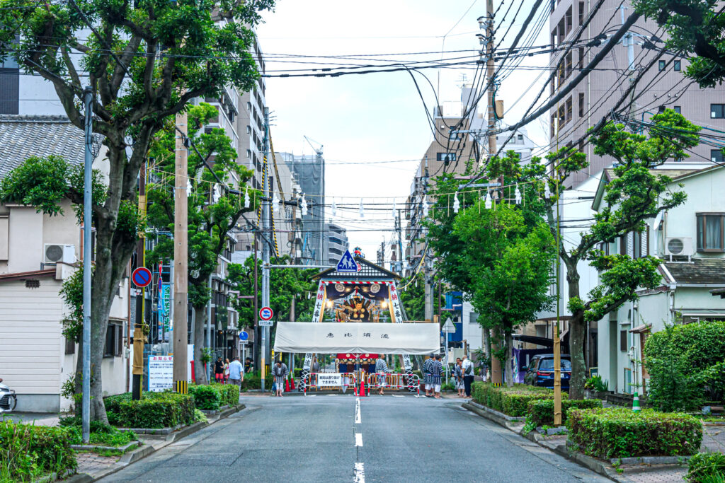 恵比須流の山笠の写真