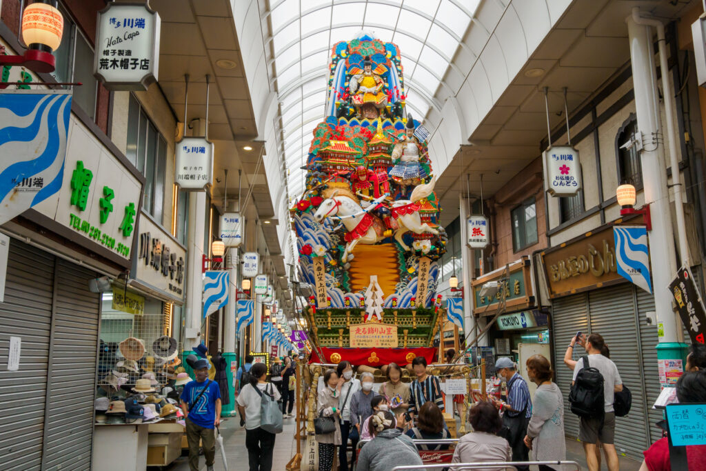 上川端通の山笠の写真