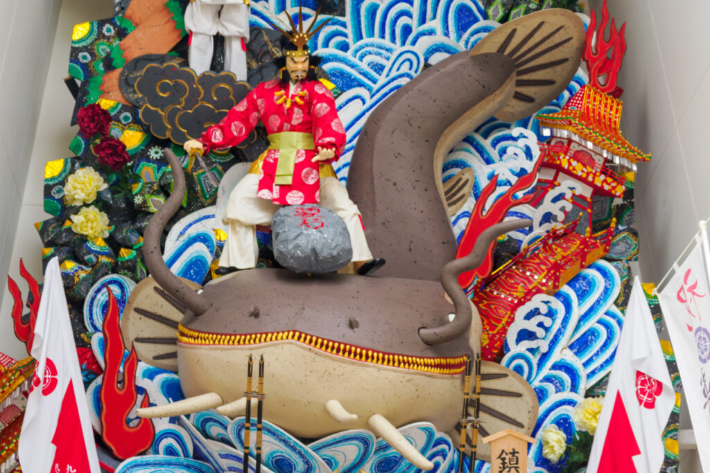 櫛田神社の山笠の写真