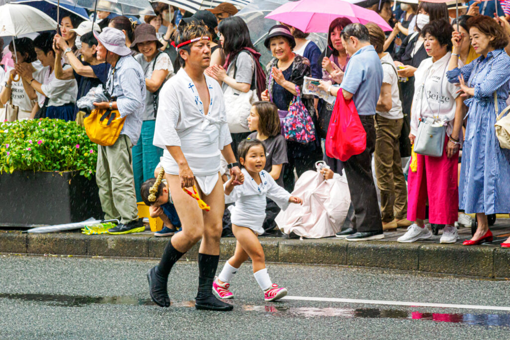 千代流の集団山見せの写真